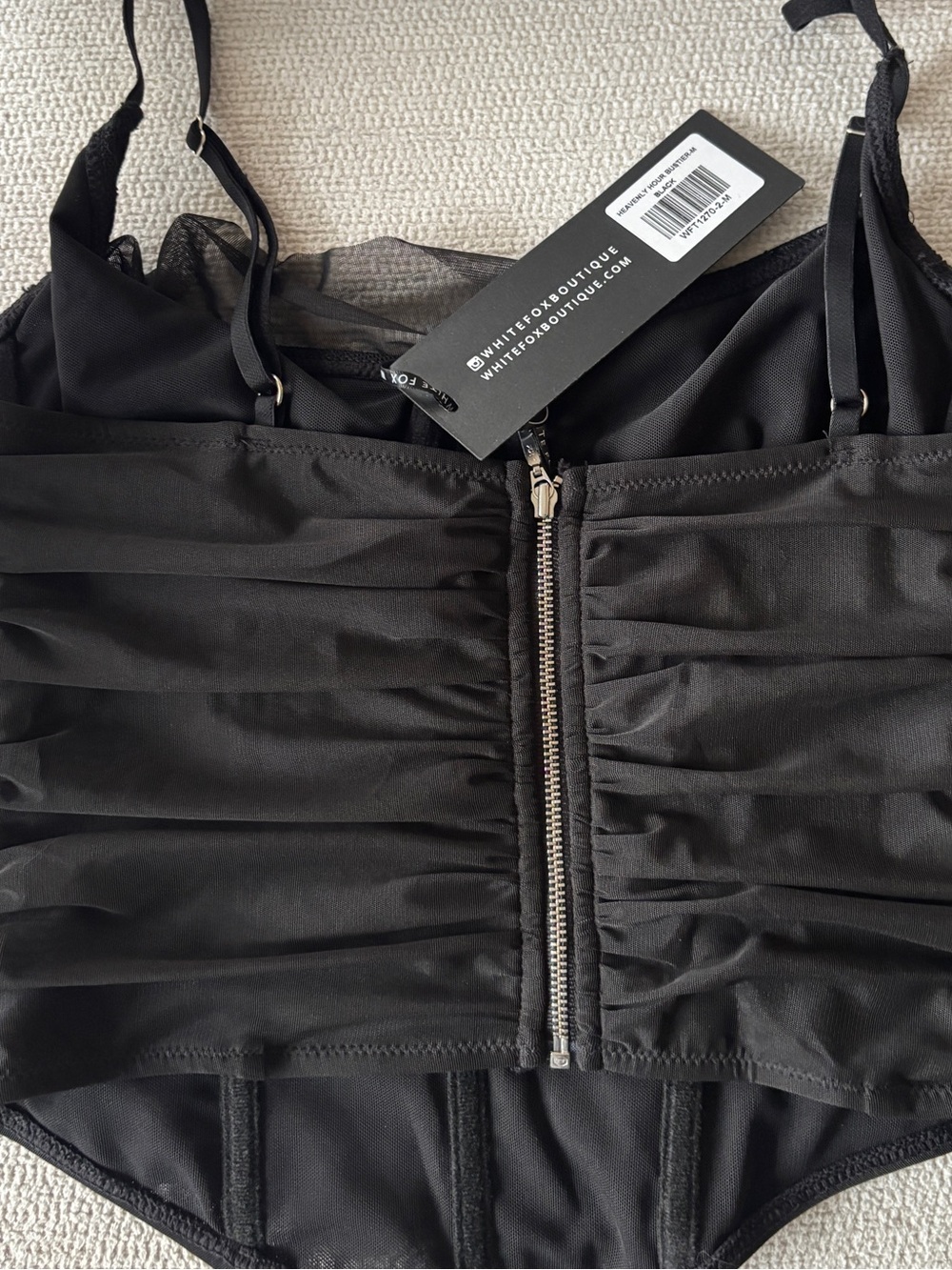 Heavenly Hour Bustier Black by White Fox Size M New - Picture 4 of 6